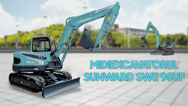 Midiexcavatorul Sunward SWE 90UF